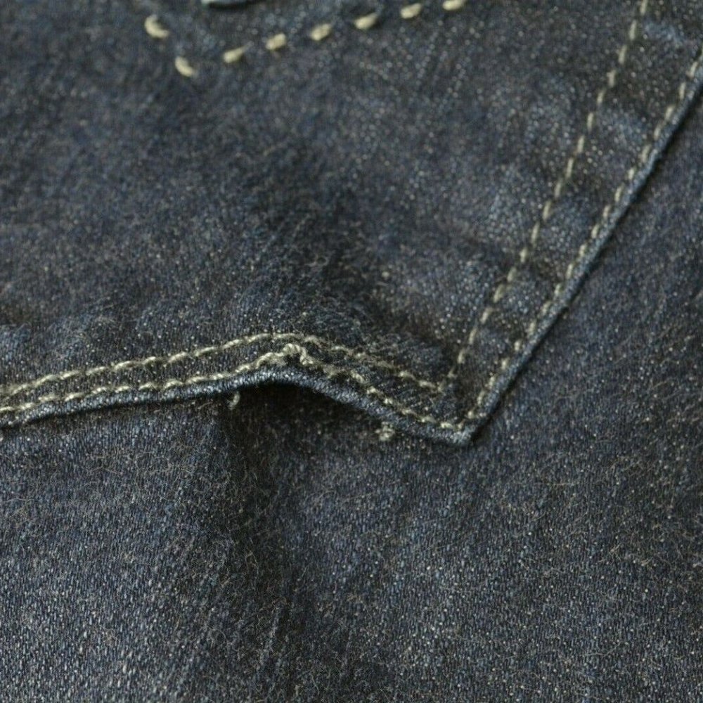 JEANSTAR Size 8 Womens STRAIGHT Leg STRETCH Dark Wash LOW RISE‎ Denim Blue Jeans - Picture 7 of 9